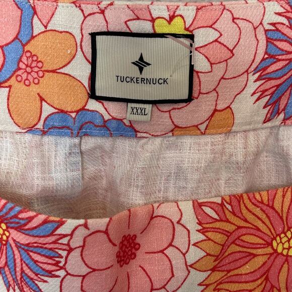 Tuckernuck x Cameran Eubanks Wimberly Folly Floral 100% Linen Mini Dress Size 3X - Picture 3 of 3